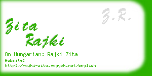 zita rajki business card